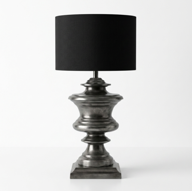 Lampfot Vermont antik silver