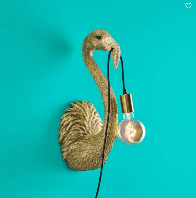 Vägglampa Tiffany junior guld 50 cm