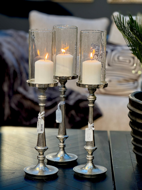 Ljushållare med glas