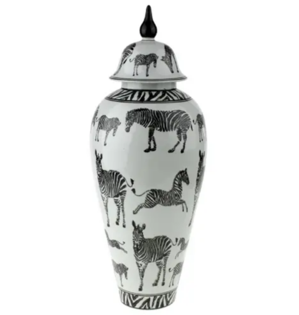 Urna Zebra med lock 23x23x60