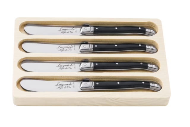 Smörkniv Laguiole Black 4 SET
