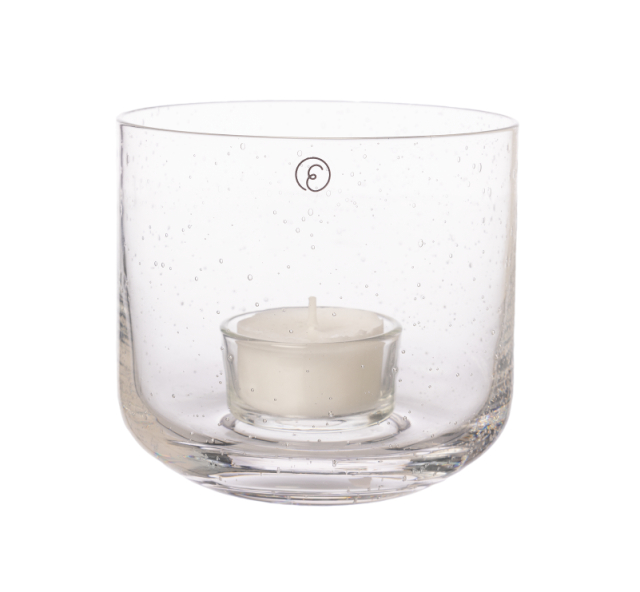 Ljuslykta i Glas10x9cm Ernst