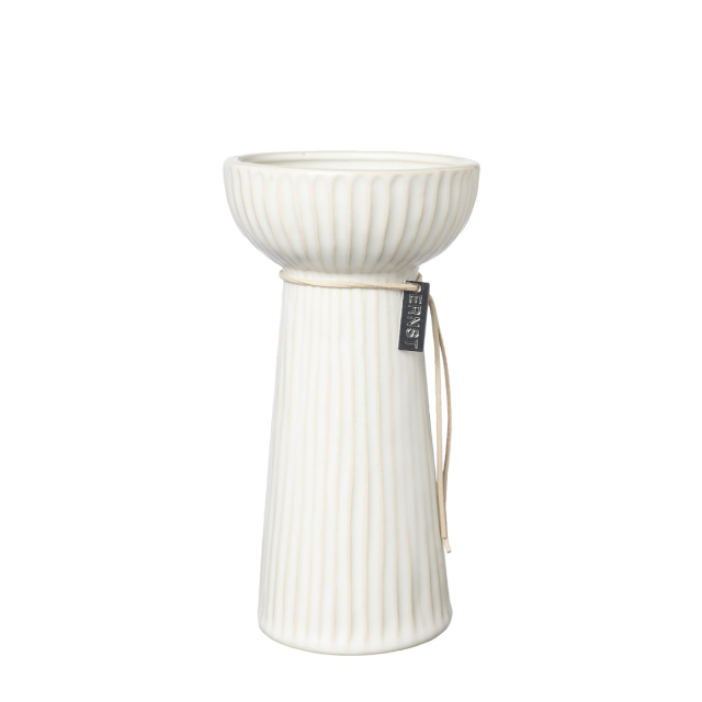 Lökvas räfflad naturvit Ernst 