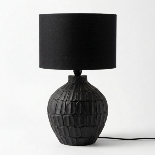 Lampfot svart struktur