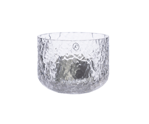 Ljuslykta mönstrat glas 8x6 cmErnst