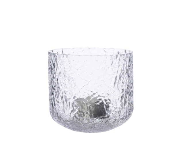 Ljuslykta mönstrat glas 10x9 cmErnst