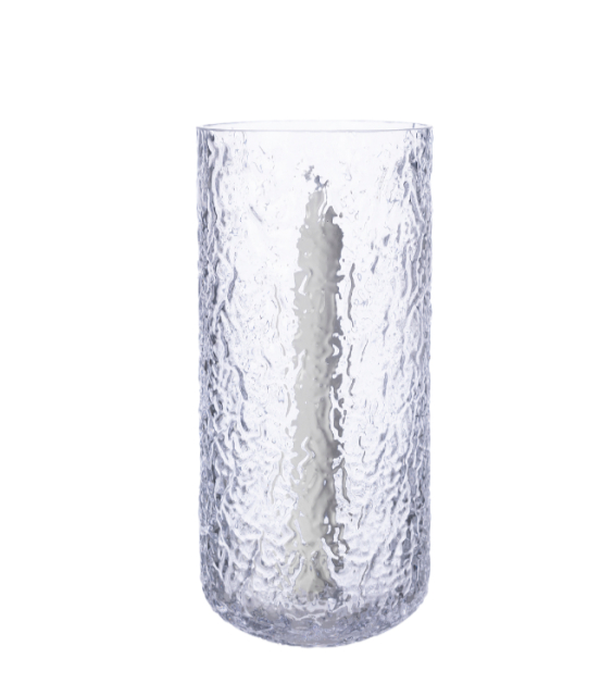 Ljuslykta mönstrat glas 11x25 cmErnst