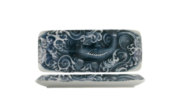 Plate Japonism Carp Black 28,5x2,5cm