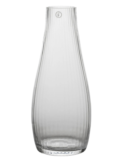 Karaff d8xh19 cm räfflat glas