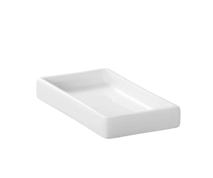 Kub tvåfat 15x8cm vit i gruppen Inredning / Badrum hos Åsby Hem & Trädgård (034136)