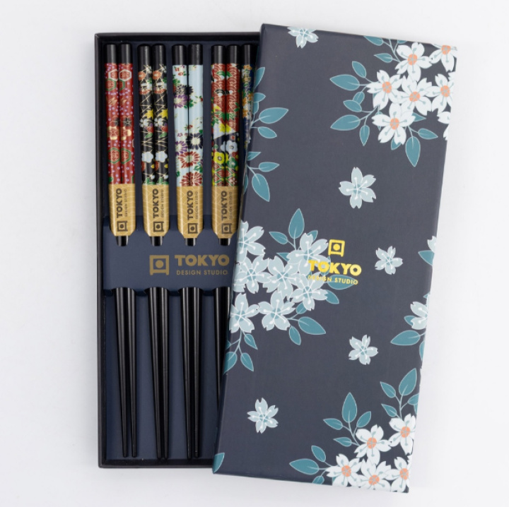 Chopsticks Giftset Cherry Blossom Blue i gruppen Inredning / Kök hos Åsby Hem & Trädgård (186121)
