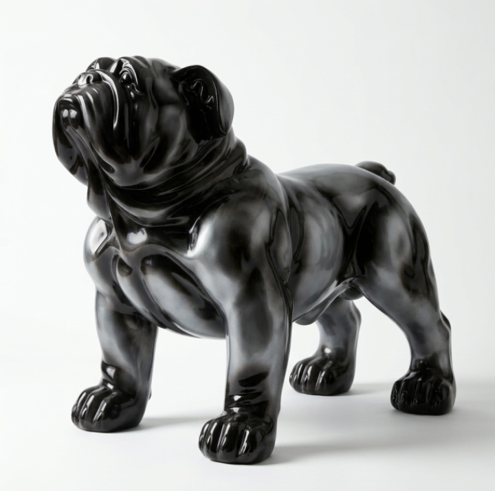 Skulptur Hund stående svart h 94 cm i gruppen Inredning / Figurer & Skulpturer hos Åsby Hem & Trädgård (186565)