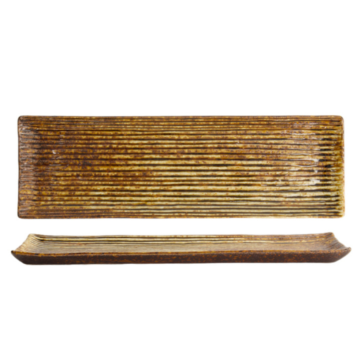 Plate Rectanguka Mino Craft 33,2x10,5 cm i gruppen Inredning / Kök / Asiatiskt hos Åsby Hem & Trädgård (187335)