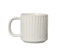 Glöggmugg räfflad Ø6cm H6cm naturvit