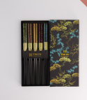 Chopsticks Giftset Wooden Black Blue