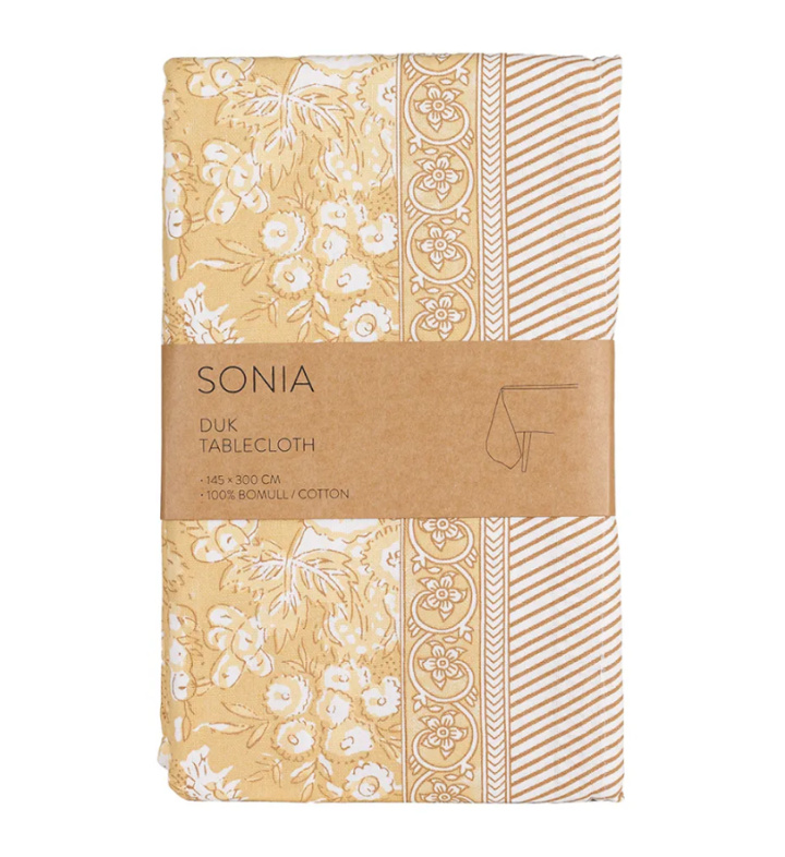 Duk Sonia Gul 140x300 cm i gruppen Möbler / Textil / Kökstextil hos Åsby Hem & Trädgård (189272)