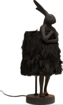 Lampa Kanin päls svart 68 cm