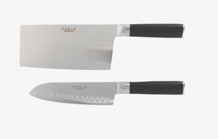 Knivset 2 delar Santoku,Kinesisk Hacka i gruppen Inredning / Kök / Köksredskap hos Åsby Hem & Trädgård (192757)