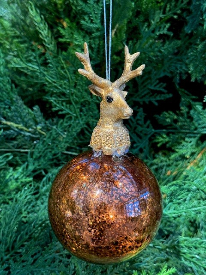 Julkula hjorthuvud 15 cm i gruppen Jul hos Åsby Hem & Trädgård (193098)