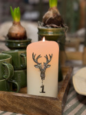 Ljusdeko Advent Hjort 4-pack 9 cm