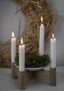 Adventsljusstake trä Ø22 H8 Ernst
