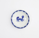 Sauce Dish Crab Blue/White 9x2cm