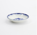 Sauce Dish Puffer Fish Blue/White 9x2cm