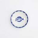 Sauce Dish Flounder Blue/White 9x2cm