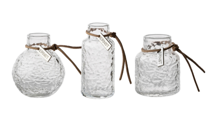 Glasvaser Mönstrade 3-pack i gruppen Inredning / Krukor & Vaser / Vaser hos Åsby Hem & Trädgård (195753)