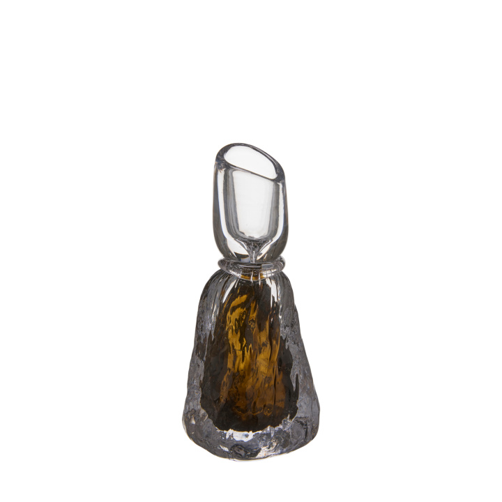 Ljusstake glas brun 6x15 cm i gruppen Inredning / Ljusstakar & Ljuslyktor hos Åsby Hem & Trädgård (197498)