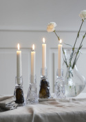 Ljusstake glas brun 6x15 cm