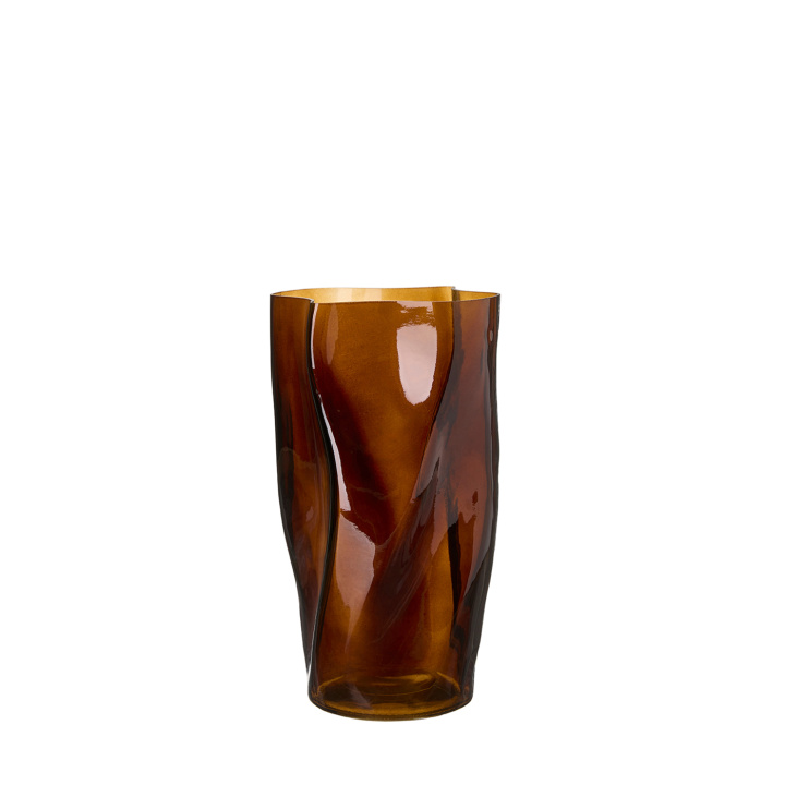 Vas glas brun 16x28 cm i gruppen Inredning / Krukor & Vaser / Vaser hos Åsby Hem & Trädgård (197530)