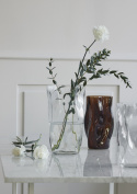 Vas glas brun 16x28 cm