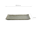 Plate Recrangukar Mino Plate Green 23,8x15 cm