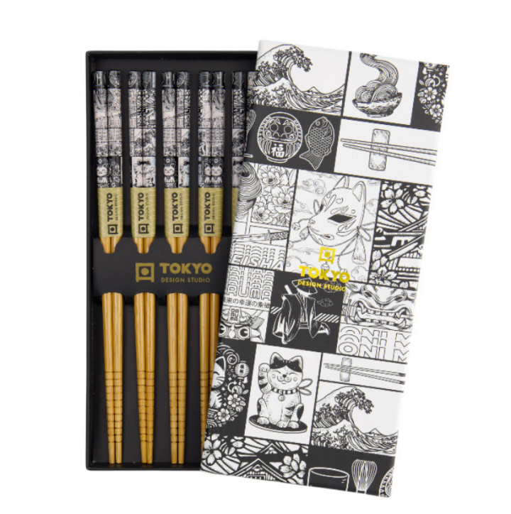 Chopsticks Giftset Tokyo Fan i gruppen Inredning / Kök / Asiatiskt hos Åsby Hem & Trädgård (197959)