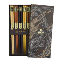 Chopstick Giftset Golden/Silver Dragon