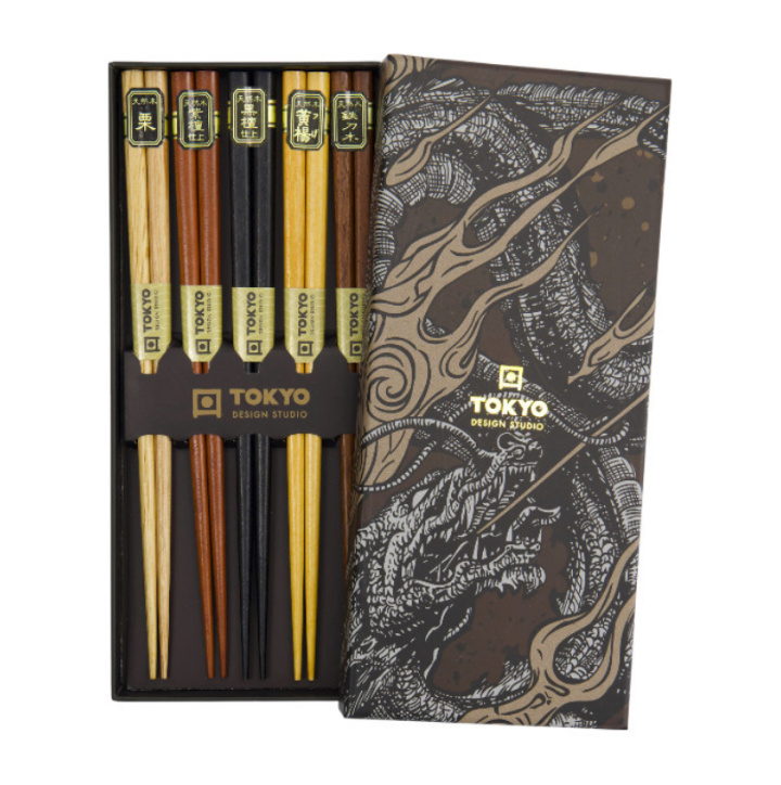 Chopstick Giftset Golden/Silver Dragon i gruppen Inredning / Kök / Asiatiskt hos Åsby Hem & Trädgård (197966)