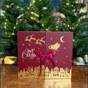 Adventskalender röd 33x29 cm