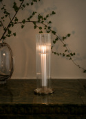 Ljuslykta för kronljus mässing/glas Ø9cm H27,5cm
